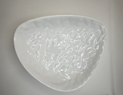 Plato Irregular Blanco de 26,5 Cm